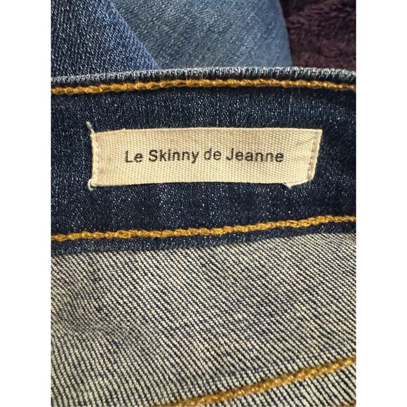 Frame Le Skinny De Jeanne Distressed Stretch Denim Jeans Park Jefferson Size 29 - Picture 6 of 12